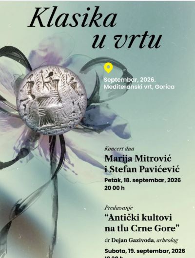 Klasika u vrtu: koncert dua Marije Mitrović & Stefana Pavićevića, Mediteranski vrt - Brdo Gorica 🌿🎹🎷🎶🌳