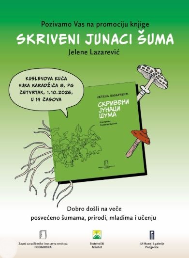 Promocija knjige „Skriveni junaci šuma“ autorke Jelene Lazarević 1. oktobra u Kuslevovoj kući📖