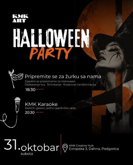 Halloween veče u KMK Creative Hubu🎃👻🦇🕷️🕸️⚰️💀🧛‍♂️🧟‍♀️🔮🕯️