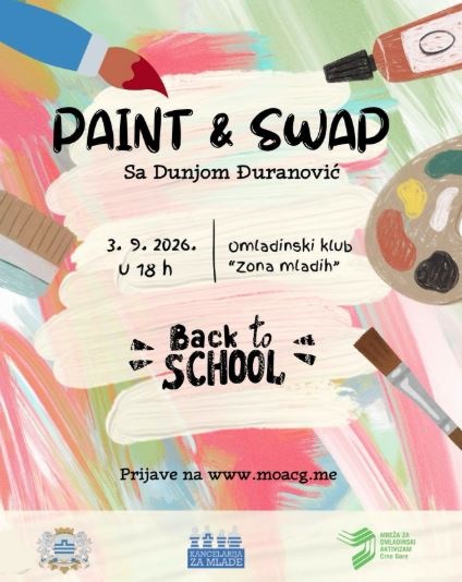 Kreativno druženje PAINT & SWAP: NEW BEGINNINGS🎨3.septembar, Omladinski klub ,,Zona mladih"🎨