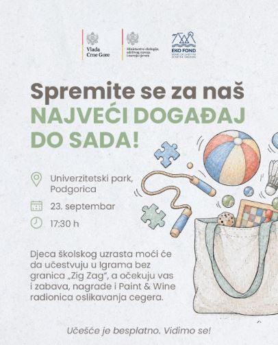 Igre bez granica „Zig Zag“ & ,,Paint & Wine" radionica oslikavanja cegera - 23.septembar, Univerzitetski park🌿🎨💚🏆♻️