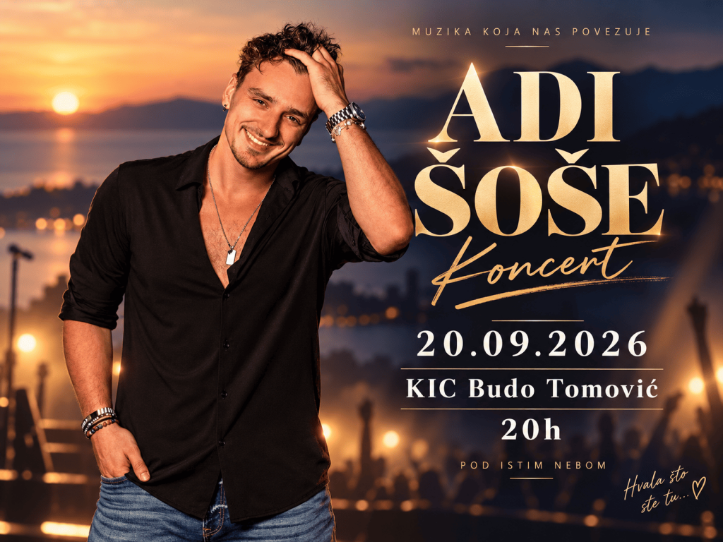 Adi Šoše & AL Music Band on September 20th at KIC "Budo Tomović" 🎤✨🎶