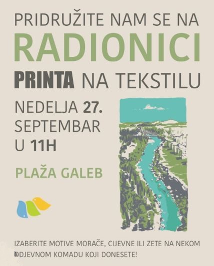 Radionica printa na tekstilu 27.septembra na plaži Galeb☀️🏖️🖨️🎨👕🌊