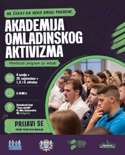 Youth Activism Academy: an intensive one-month mentorship program for youth💡🧠⚡September 29th & October 1st, 6th & 8th⚡Youth Club "Zona mladih"💡🧠⚡